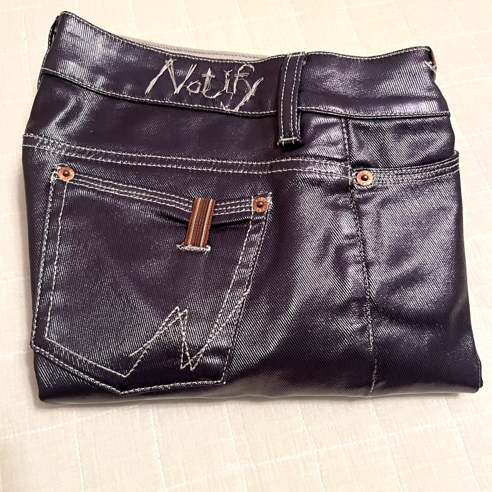 Notify Women’s Waxed Denim Jeans Italian Made Size 26